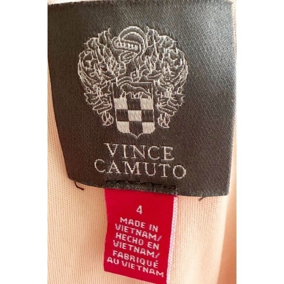 NWT Vince Camuto Pink Ruffle Trim Mini Dress V-Neck Sleeveless Women's Size 4 - Picture 5 of 6